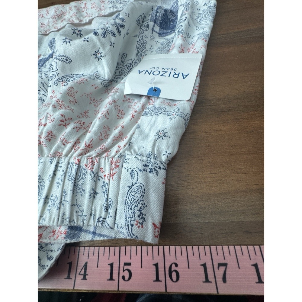 VTG Patchwork Babydoll Medium Top Madras Plaid Floral Dixie Americana Deadstock - Picture 8 of 15